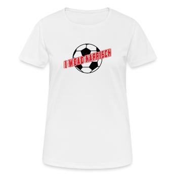 i wead narrisch-ich werde wahnsinnig,EM Österreich - Frauen T-Shirt atmungsaktiv - Weiß - Vorne - AI Model Female 172 dark (172cm)