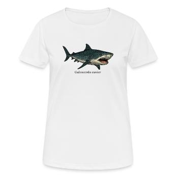 Galeocerdo cuvier Tigerhai Design - Frauen T-Shirt atmungsaktiv - Weiß - Vorne - AI Model Female 172 dark (172cm)