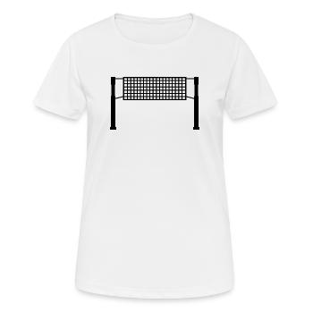 Filet de volley-ball - T-shirt respirant Femme - blanc - Devant - AI Model Female 172 dark (172cm)