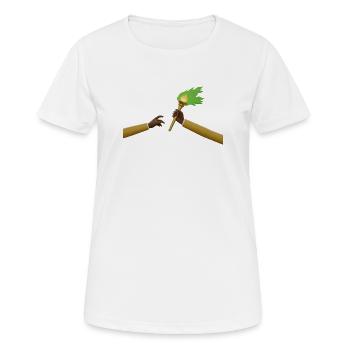 Kongo – Übergang der Flamme Zaire - Frauen T-Shirt atmungsaktiv - Weiß - Vorne - AI Model Female 172 dark (172cm)
