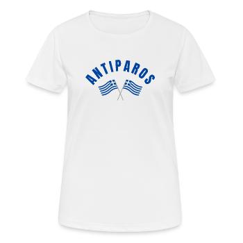 Antiparos Greek Flags - Women's Breathable T-Shirt - white - Front - AI Model Female 172 dark (172cm)