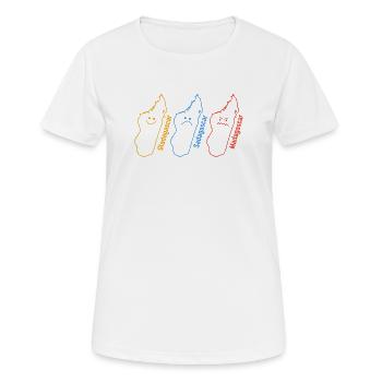 Géographie Géographe Drôle Gladagascar Sadagascar - T-shirt respirant Femme - blanc - Devant - AI Model Female 172 dark (172cm)
