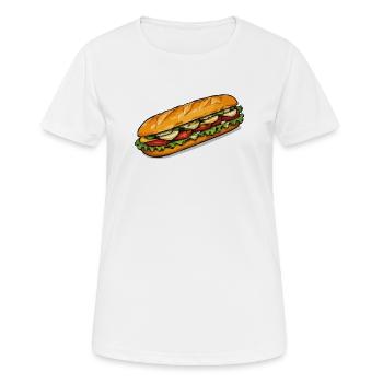 Frischer Sandwich Blickfang - Frauen T-Shirt atmungsaktiv - Weiß - Vorne - AI Model Female 172 dark (172cm)
