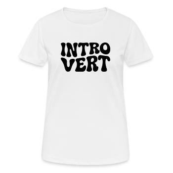Introvertiertes Retro-Logo im Stil der Siebziger - Frauen T-Shirt atmungsaktiv - Weiß - Vorne - AI Model Female 172 dark (172cm)