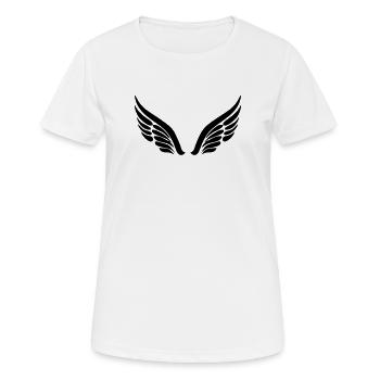 ailes d'ange - T-shirt respirant Femme - blanc - Devant - AI Model Female 172 dark (172cm)