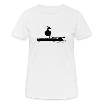 disco duck turntable - Frauen T-Shirt atmungsaktiv - Weiß - Vorne - AI Model Female 172 dark (172cm)
