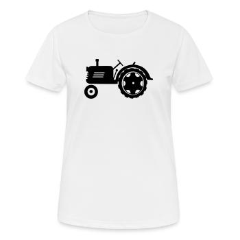 Farm tractor for the farmer - Women's Breathable T-Shirt - white - Front - AI Model Female 172 dark (172cm)