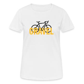 Gravel bike - Women's Breathable T-Shirt - white - Front - AI Model Female 172 dark (172cm)