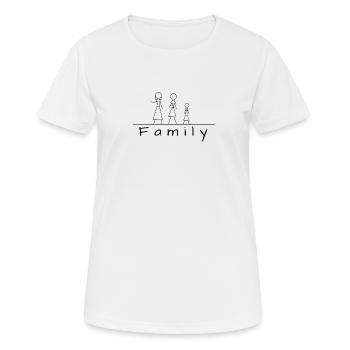 Stick figure family - Women's Breathable T-Shirt - white - Front - AI Model Female 172 dark (172cm)