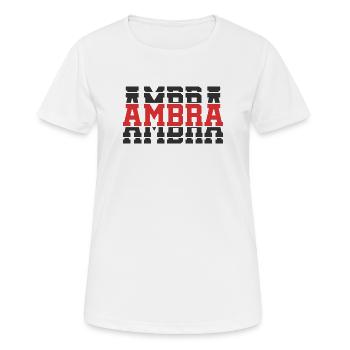 T-Shirt Bernstein T-Shirt Geschenkidee gestapelter Text - Frauen T-Shirt atmungsaktiv - Weiß - Vorne - AI Model Female 172 dark (172cm)