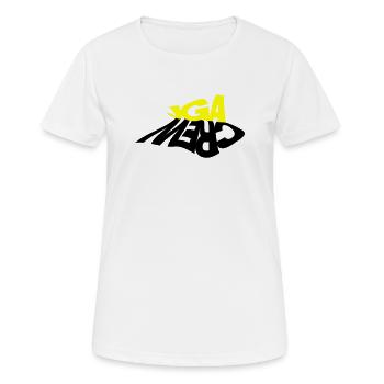 JGA Crew - Drunken Shadow - Frauen T-Shirt atmungsaktiv - Weiß - Vorne - AI Model Female 172 dark (172cm)