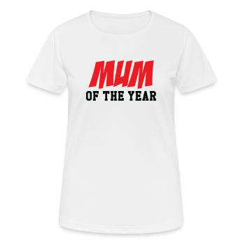 Maman de l'année - Fête des Mères - T-shirt respirant Femme - blanc - Devant - AI Model Female 172 dark (172cm)