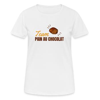 Team Pain Au Chocolat - Frauen T-Shirt atmungsaktiv - Weiß - Vorne - AI Model Female 172 dark (172cm)
