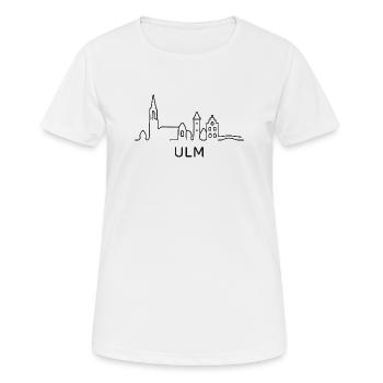 Ulm Skyline - Frauen T-Shirt atmungsaktiv - Weiß - Vorne - AI Model Female 172 dark (172cm)