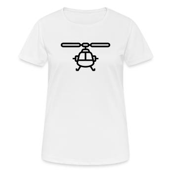 Hubschrauber - Frauen T-Shirt atmungsaktiv - Weiß - Vorne - AI Model Female 172 dark (172cm)