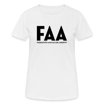 FAA, French Aperitif Federation - Women's Breathable T-Shirt - white - Front - AI Model Female 172 dark (172cm)