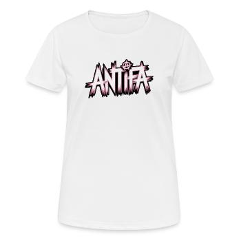 Antifa - Antifascist Merch - Women's Breathable T-Shirt - white - Front - AI Model Female 172 dark (172cm)