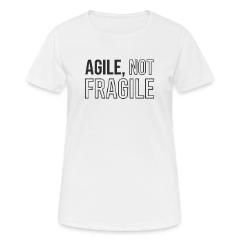 Développement Agile, Tasse Scrum Agile Coach - T-shirt respirant Femme - blanc - Devant - AI Model Female 172 dark (172cm)