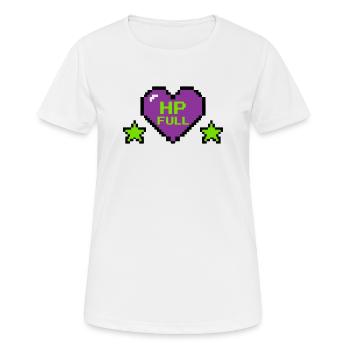 HP Full Pixel Herz Logo - Frauen T-Shirt atmungsaktiv - Weiß - Vorne - AI Model Female 172 dark (172cm)