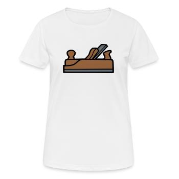 Hobel Tischler Icon - Frauen T-Shirt atmungsaktiv - Weiß - Vorne - AI Model Female 172 dark (172cm)