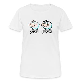 Schaf - Frauen T-Shirt atmungsaktiv - Weiß - Vorne - AI Model Female 172 dark (172cm)