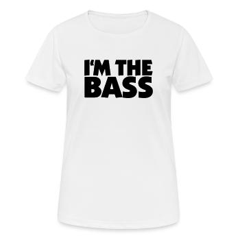 I'm the Bass 2 (FR) - T-shirt respirant Femme - blanc - Devant - AI Model Female 172 dark (172cm)