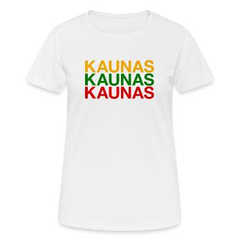KAUNAS Lithuania Flag Litauen - Women's Breathable T-Shirt - white - Front - AI Model Female 172 dark (172cm)