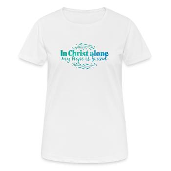 In Christ alone - Women's Breathable T-Shirt - white - Front - AI Model Female 172 dark (172cm)