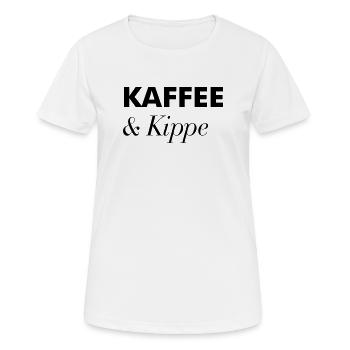 Kaffee Kippe Guten Morgen - Frauen T-Shirt atmungsaktiv - Weiß - Vorne - AI Model Female 172 dark (172cm)
