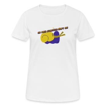 5 km Pace Straregy Don’t Die - T-shirt respirant Femme - blanc - Devant - AI Model Female 172 dark (172cm)
