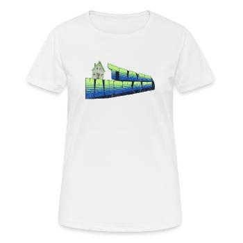 Team Hausbau - Frauen T-Shirt atmungsaktiv - Weiß - Vorne - AI Model Female 172 dark (172cm)