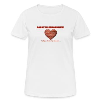 Construction site romance - Women's Breathable T-Shirt - white - Front - AI Model Female 172 dark (172cm)