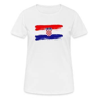 Croatian Flag Football Fan Sports Heritage - Frauen T-Shirt atmungsaktiv - Weiß - Vorne - AI Model Female 172 dark (172cm)