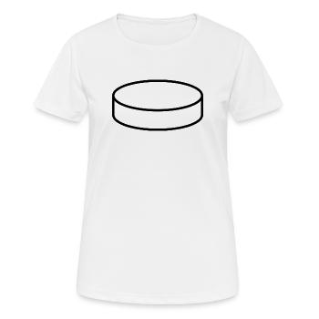 Palet de hockey - T-shirt respirant Femme - blanc - Devant - AI Model Female 172 dark (172cm)
