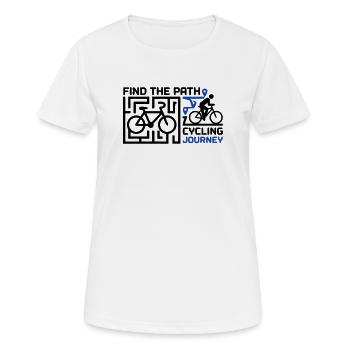 Bicycle Labyrinth Tour Lettering - Women's Breathable T-Shirt - white - Front - AI Model Female 172 dark (172cm)