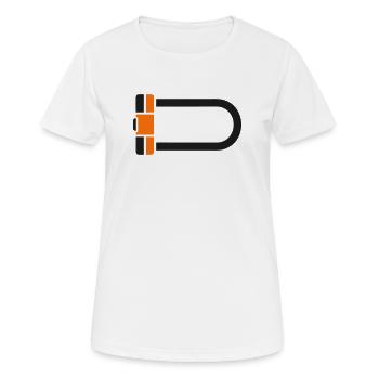 Bicycle U-Lock Icon - Women's Breathable T-Shirt - white - Front - AI Model Female 172 dark (172cm)