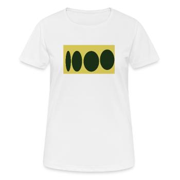 Série ovale abstraite Yellow Canvas - T-shirt respirant Femme - blanc - Devant - AI Model Female 172 dark (172cm)