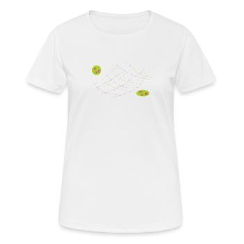 Neon Lines Cross Lines Play of Colors - Women's Breathable T-Shirt - white - Front - AI Model Female 172 dark (172cm)