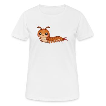 Mille-pattes - T-shirt respirant Femme - blanc - Devant - AI Model Female 172 dark (172cm)