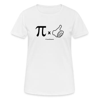 PI times thumb Dicton souabe pour les Souabes - T-shirt respirant Femme - blanc - Devant - AI Model Female 172 dark (172cm)