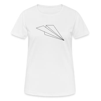 Papierflieger - Frauen T-Shirt atmungsaktiv - Weiß - Vorne - AI Model Female 172 dark (172cm)
