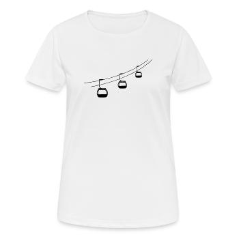 télécabine télécabine gondole hiver vacances vacance sp - T-shirt respirant Femme - blanc - Devant - AI Model Female 172 dark (172cm)