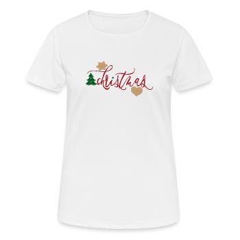 Pain d'épices de Noël - T-shirt respirant Femme - blanc - Devant - AI Model Female 172 dark (172cm)