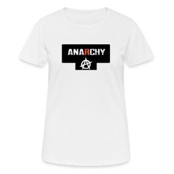 Anarchie - Frauen T-Shirt atmungsaktiv - Weiß - Vorne - AI Model Female 172 dark (172cm)