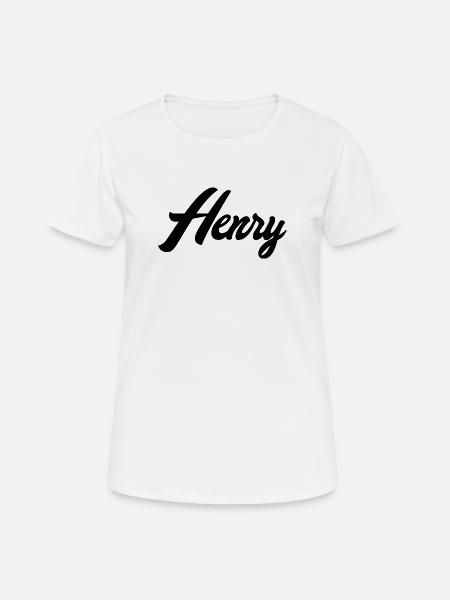 Henry Name Black - Women's Breathable T-Shirt - white