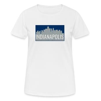 Nuit de la Skyline d’Indianapolis - T-shirt respirant Femme - blanc - Devant - AI Model Female 172 dark (172cm)