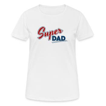 Super Dad Design - Frauen T-Shirt atmungsaktiv - Weiß - Vorne - AI Model Female 172 dark (172cm)