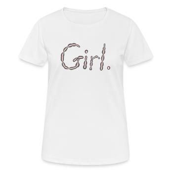 Mädchen - Frauen T-Shirt atmungsaktiv - Weiß - Vorne - AI Model Female 172 dark (172cm)