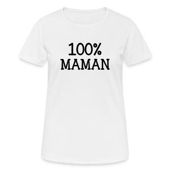 100% Mama - Muttertag - Frauen T-Shirt atmungsaktiv - Weiß - Vorne - AI Model Female 172 dark (172cm)