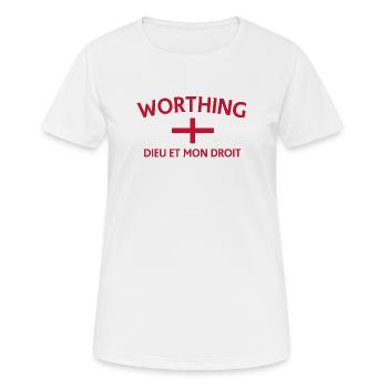 Worthing krona dieu et mon droit - T-shirt respirant Femme - blanc - Devant - AI Model Female 172 dark (172cm)